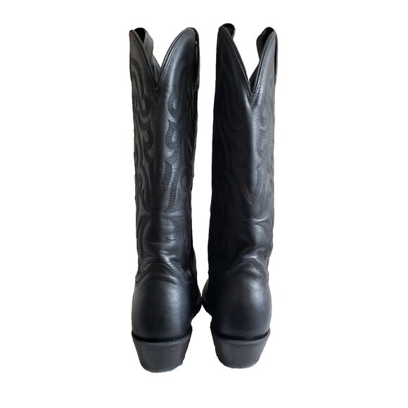Nocona Women's Black Deertan Leather Western Cowboy Boots Pointed Toe Size 7.5B - Picture 7 of 11